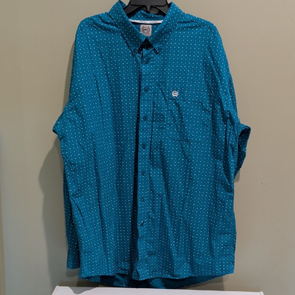 Cinch Blue Diamond Pattern Shirt